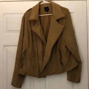 Lane Bryant 22/24 suede like moto jacket